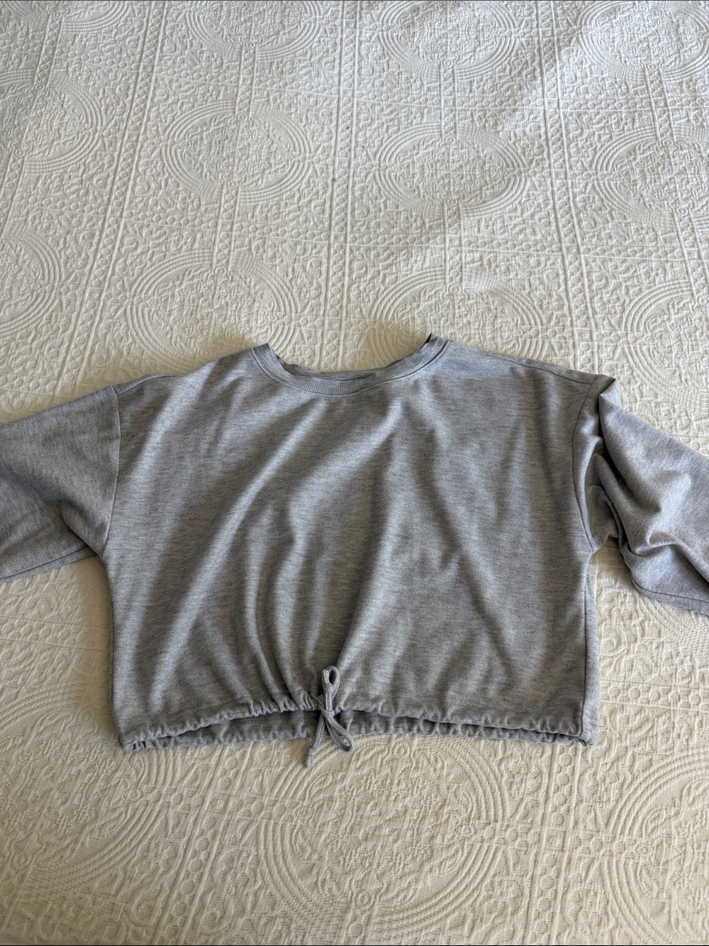 Abound Light Gray cropped Crewneck Sweatshirt